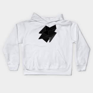 black triangles composition Kids Hoodie